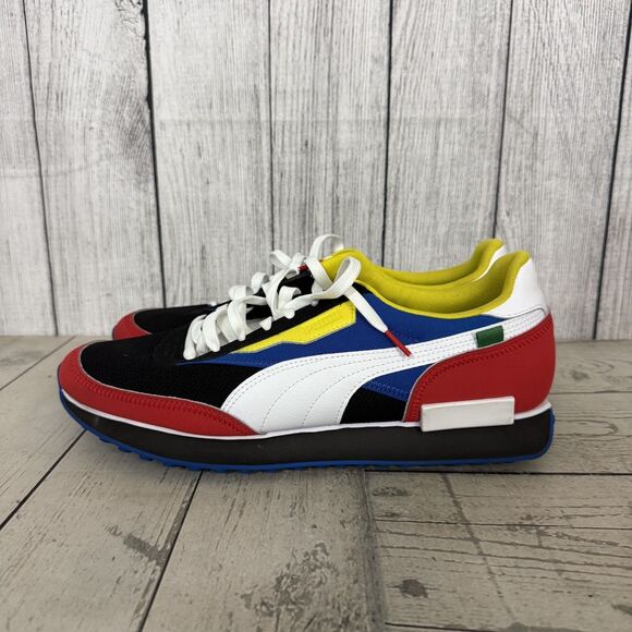 Puma Men's Sz US 12 Red Blue White Future Rider Shoes Play On Sneakers 372349-05 - Picture 1 of 10